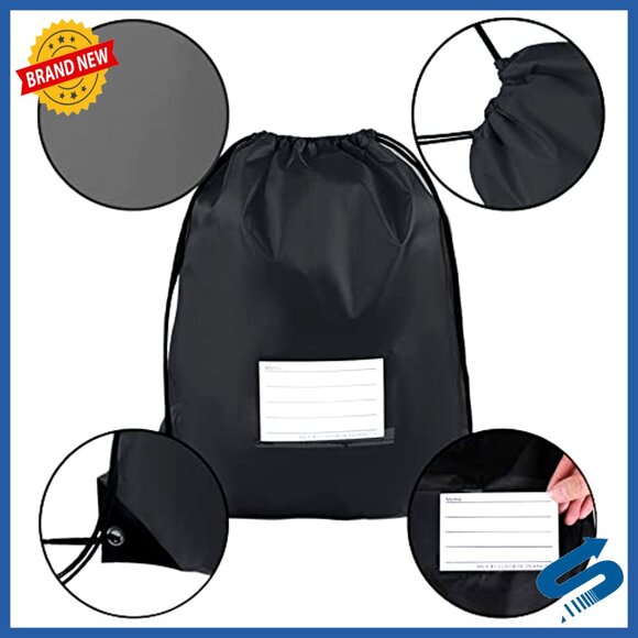 50 Pack Drawstring Backpacks, 16.5x13.3 Inch Gym Travel Bags, Polyester main image 4
